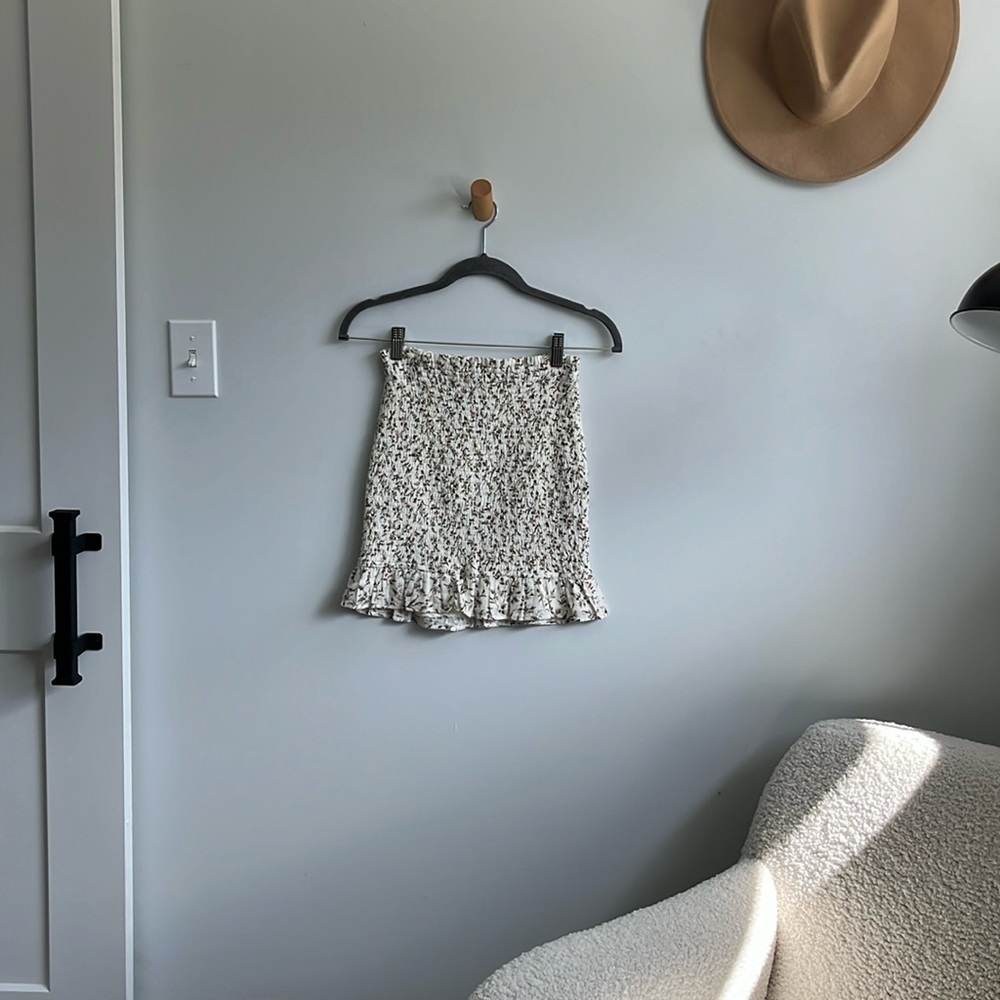 Abercrombie & Fitch Shirred Floral Skirt